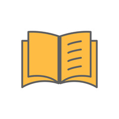 book,icon,color, design ,flat, style,trendy collection,template