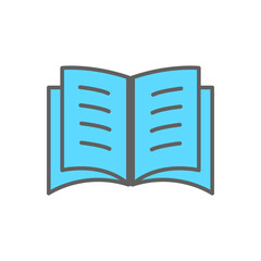 book,icon,color, design ,flat, style,trendy collection,template