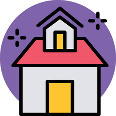 Party House Vector Icon
