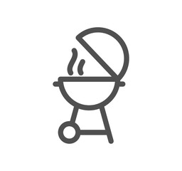 Grill related icon outline and linear vector.