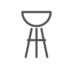 Grill related icon outline and linear vector.