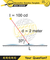 Physics, shadow experiments, optics, shadow formation with light sources from different angles, for teachers, editable, next generation question template, eps