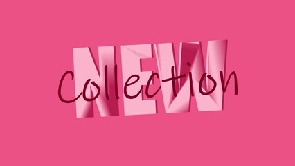 NEW COLLECTION. Animation. Social media design. Color trend concept. 