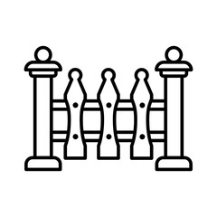 fence,icon, line, design,flat, style,trendy collection,template