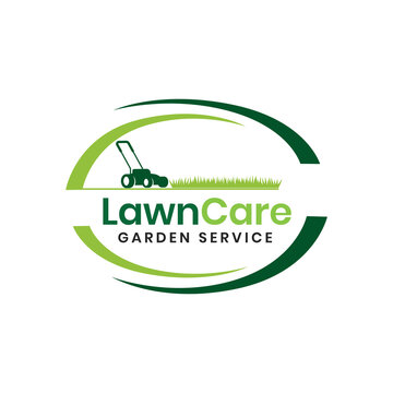 Lawn Care Service Logo Design, Lawn mower logo.