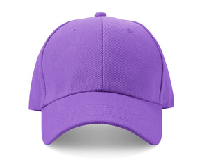Violet cap isolated on white background.