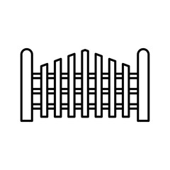 fence,icon, line, design,flat, style,trendy collection,template