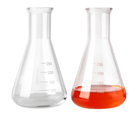 Flask on transparent background