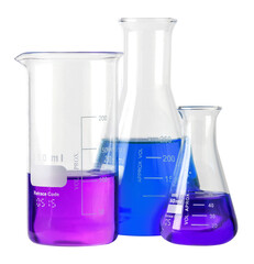 Flask with liquid isolated