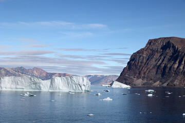 Greenland, icebergs in Uummannaq Fjord, Greenland, Denmark