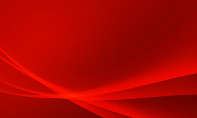 red curve wave lines with shine light on red soft gradient abstract background