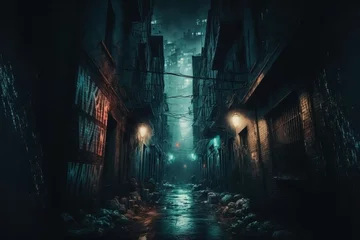 Foto op Canvas Spooky horror alley © ana