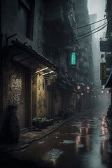 Rainy alley