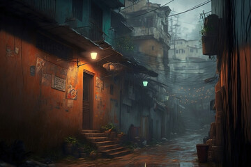Kampung urban alley 