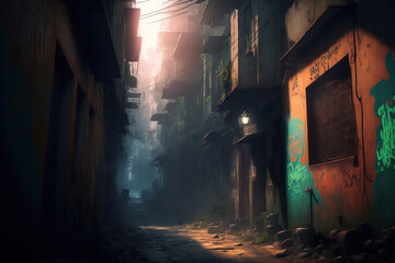 Obraz na płótnie Canvas Barrio urban alley 