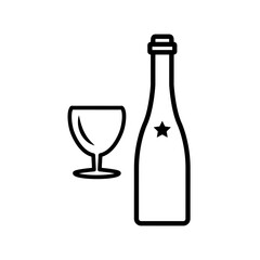 glass and bottles,icon, line, design,flat, style,trendy collection,template