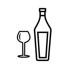glass and bottles,icon, line, design,flat, style,trendy collection,template