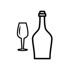glass and bottles,icon, line, design,flat, style,trendy collection,template
