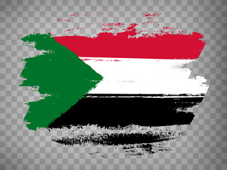 flag; Sudan; Republic of the Sudan; brush; Africa; background; Khartoum; stroke; vector; transparent background; isolated; design; grunge; abstract; color; banner; symbol; holiday; icon; sign; element