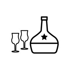 glass and bottles,icon,line, design,flat, style,trendy collection,template