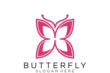 Creative Butterfly vector logo template. Beauty salon - sign creative illustration.