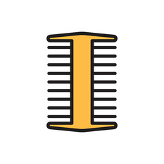 hair comb, icon, color, design,flat, style,trendy collection,template