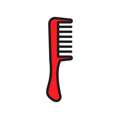 hair comb, icon, color, design,flat, style,trendy collection,template