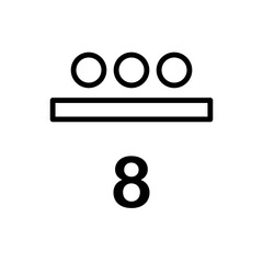 maya numerals, icon, line, design,flat, style,trendy collection,template