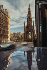 views of the Scott Monument in Edinburgh