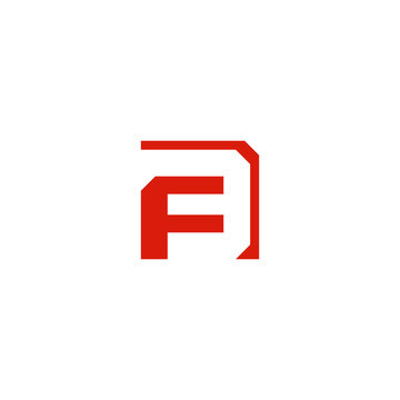 F3 letter combination with number, negative space. Logo design.