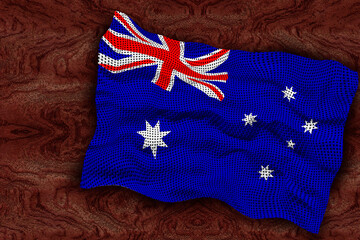 National flag of Australia. Background  with flag of Australia.