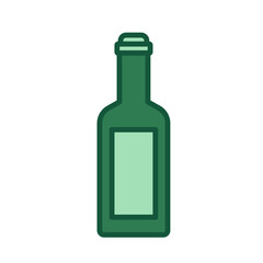 wine bottles, icon, color, design,flat, style,trendy collection,template