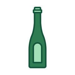 wine bottles, icon, color, design,flat, style,trendy collection,template