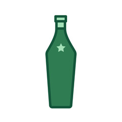 wine bottles, icon, color, design,flat, style,trendy collection,template