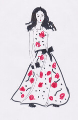 girl in fashionable dress