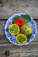 Organic Orange Kiwano Melon with Prickly Spikes