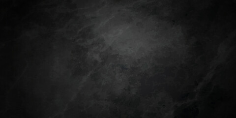 Dark black stone wall grunge backdrop texture background. monochrome slate grunge concrete wall black backdrop vintage marbled textured border background.