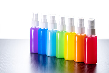 七色のボトル　虹のイメージ