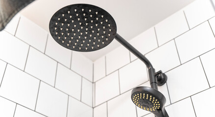 Shower head in the bathroom in the shower