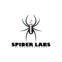 spider in labs logo symbol icon vector illustration modern design template