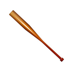 Baseball bat is isolated