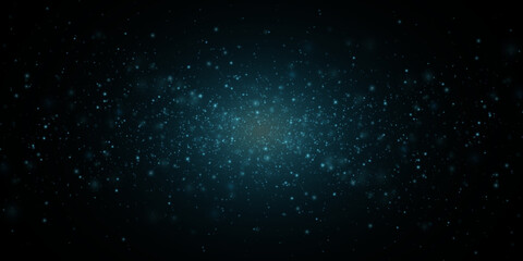 Vector bright space explosion. Explosion of light with sparks. Abstract glowing magic dust isolated on black background. Light effects. Flash and glare.