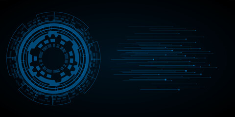 Abstract futuristic circuit board, Illustration high computer digital technology concept, Vector background.	