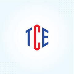 TCE letter business logo design