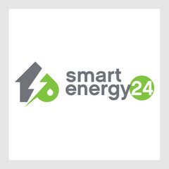 Flash Thunderbolt Energy Power Logo design vector template linear style. Fast speed electricity battery Logotype concept icon.