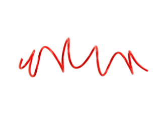 Red wire cable of usb and adapter isolated on white background.Electronic Connector.Selection focus.