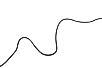 Black wire cable of usb and adapter isolated on white background.Electronic Connector.Selection focus.