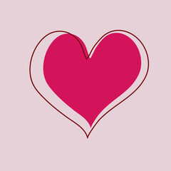 
Image of two drawn hearts for Valentine's Day or wedding