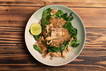 Pad See Ew Pork and Vegetables, a popular Thai dish