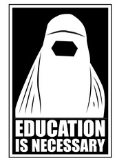 Education is necessary - urban sticker
